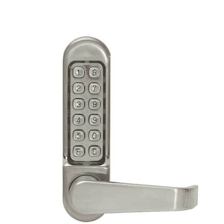 Dormakaba KABA: Light Duty Pushbutton Lock, 2 3/4" Backset, Passage, Lever KABA-LD4724832D41
